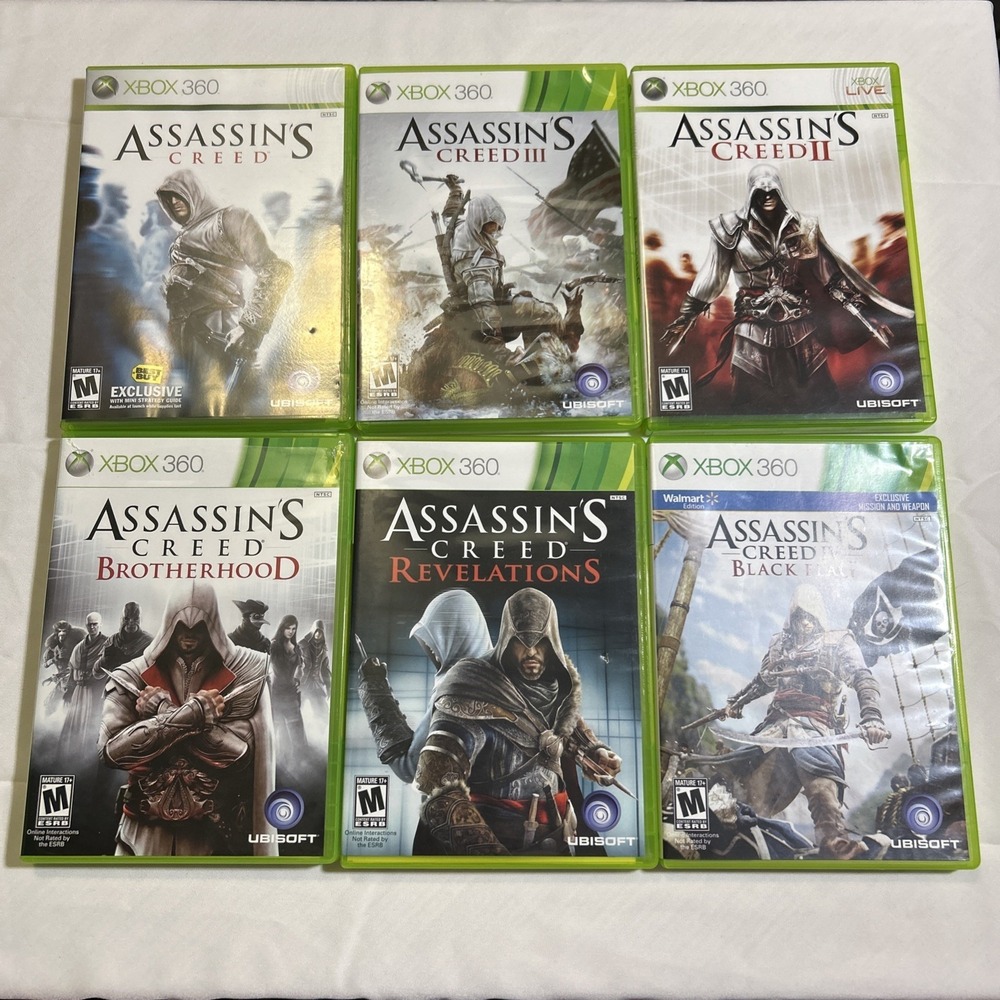 Assassin's Creed Xbox 360 Bundle (Lot of 6) 5 are CIB